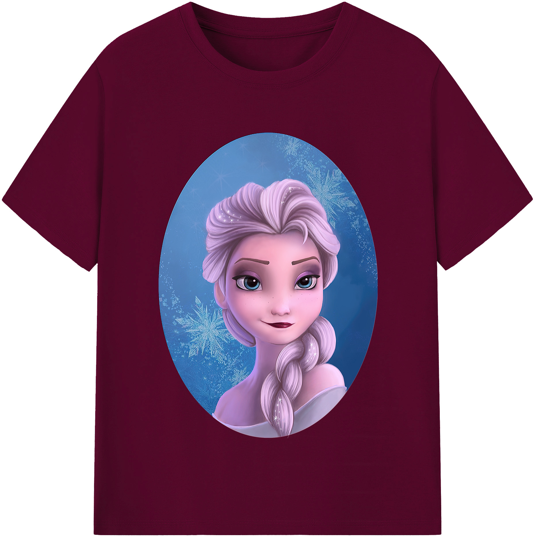（画像用） アナと雪の女王 アンナ エルサ Frozen Anna Elsa レディースカジュアルプリントTシャツ（綿100％）